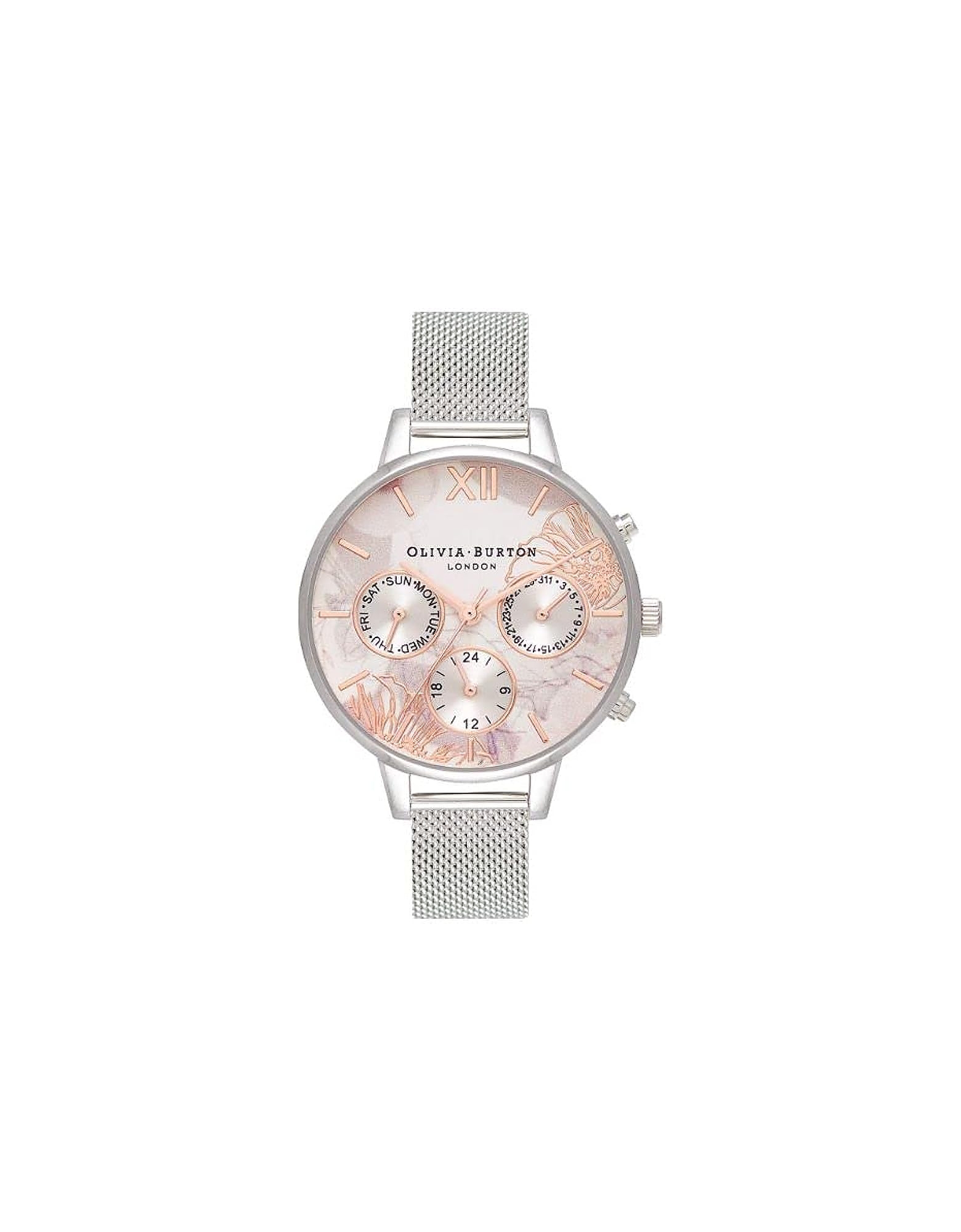 Olivia Burton Designer Women's Watches Women's Quartz Analogue Watch In Silver