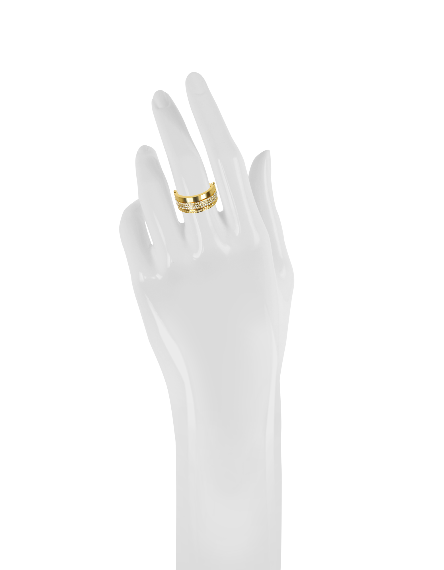 Bardot 金色调戒指配水晶展示图