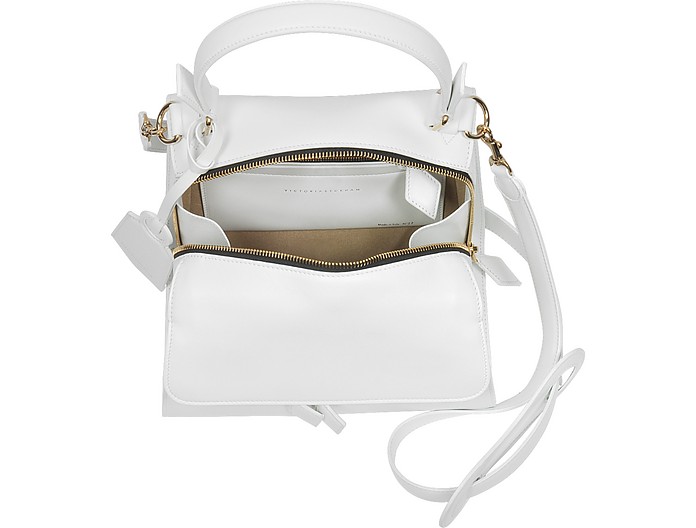 Victoria Beckham optic white Mini Full Moon Bag at FORZIERI