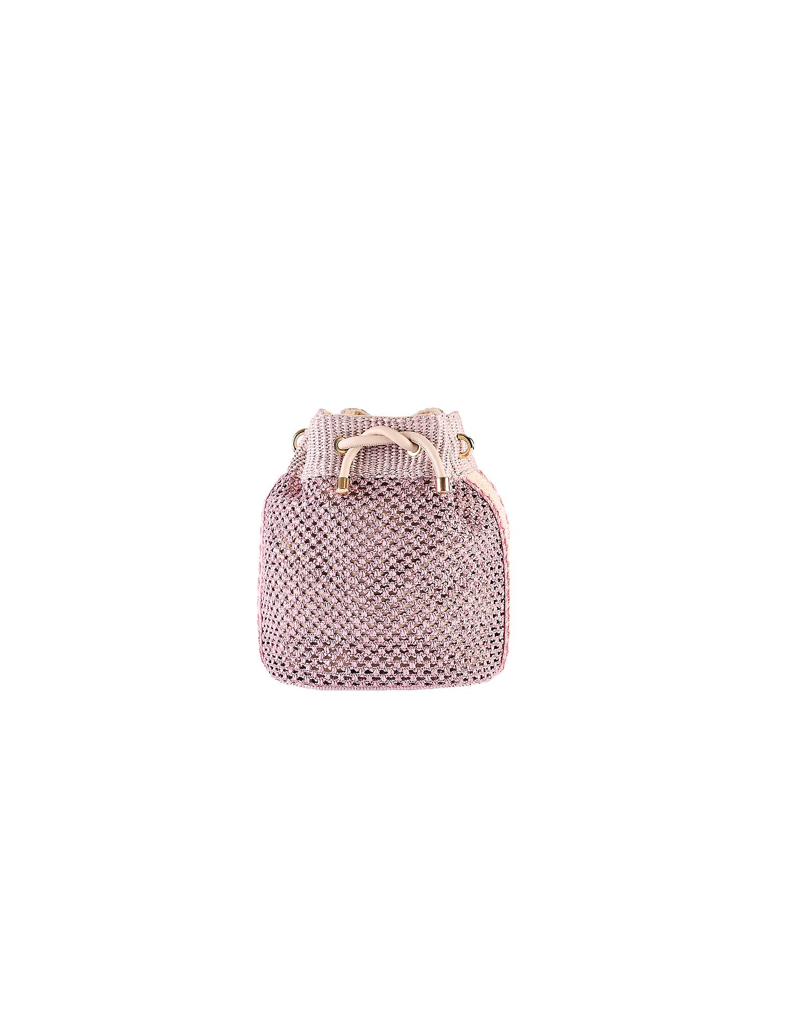 Viamailbag Designer Handbags Bouquet Drill - Bucket Bag In Rose