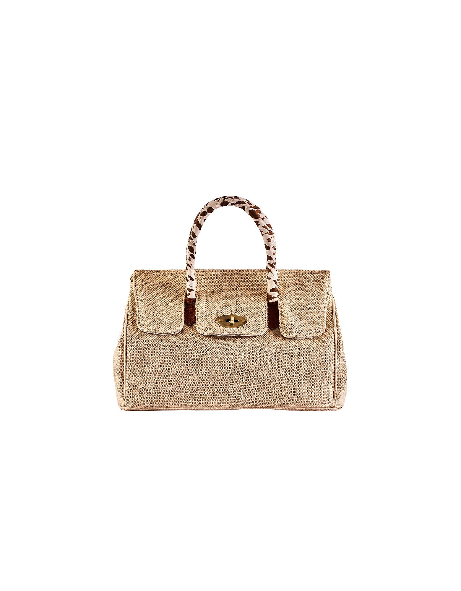 Viamailbag Designer Handbags Capri Yuta - Top Handle Bag In Neutres