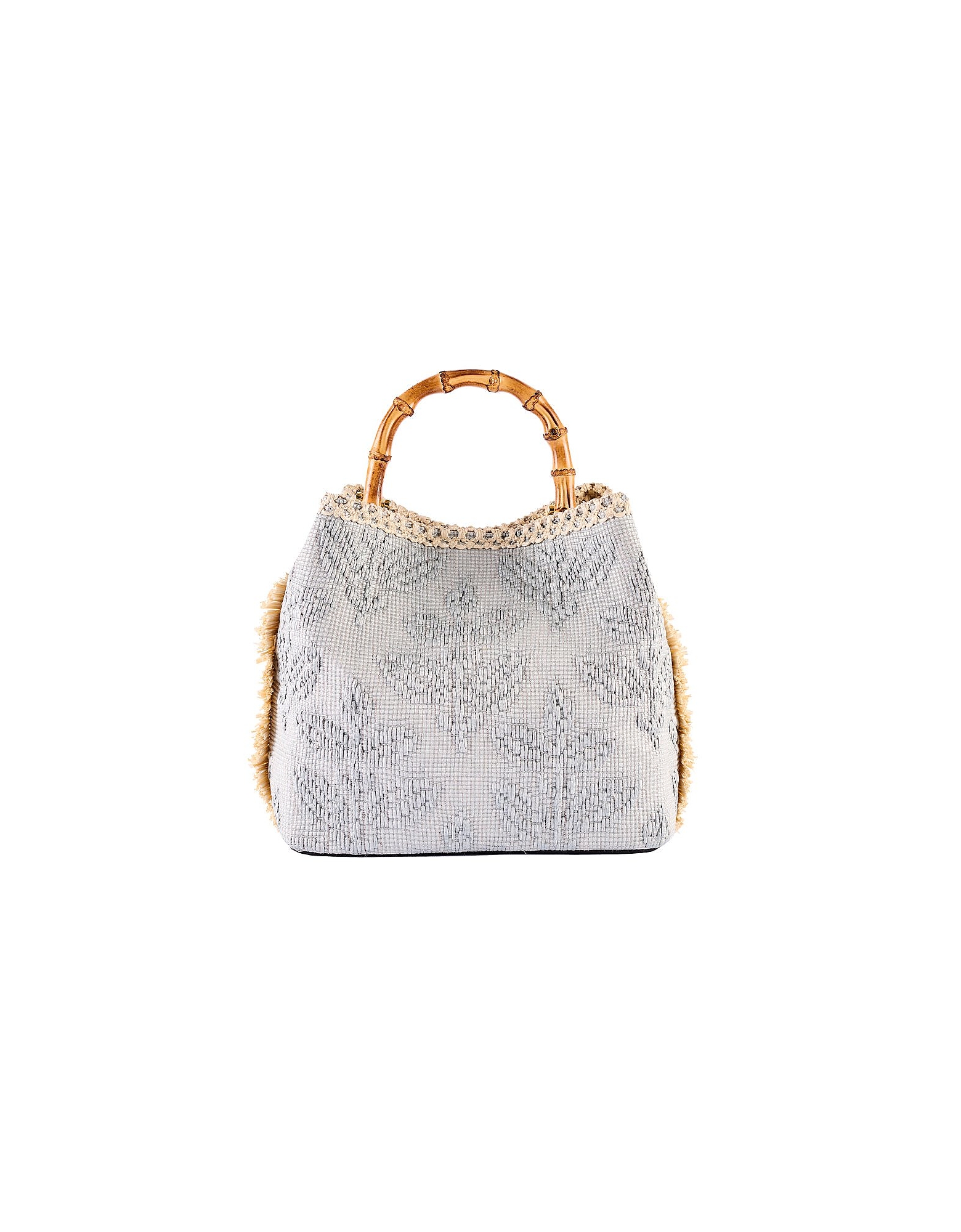 Viamailbag Designer Handbags Coral Chic - Pearl And Natural Top Handle Bag