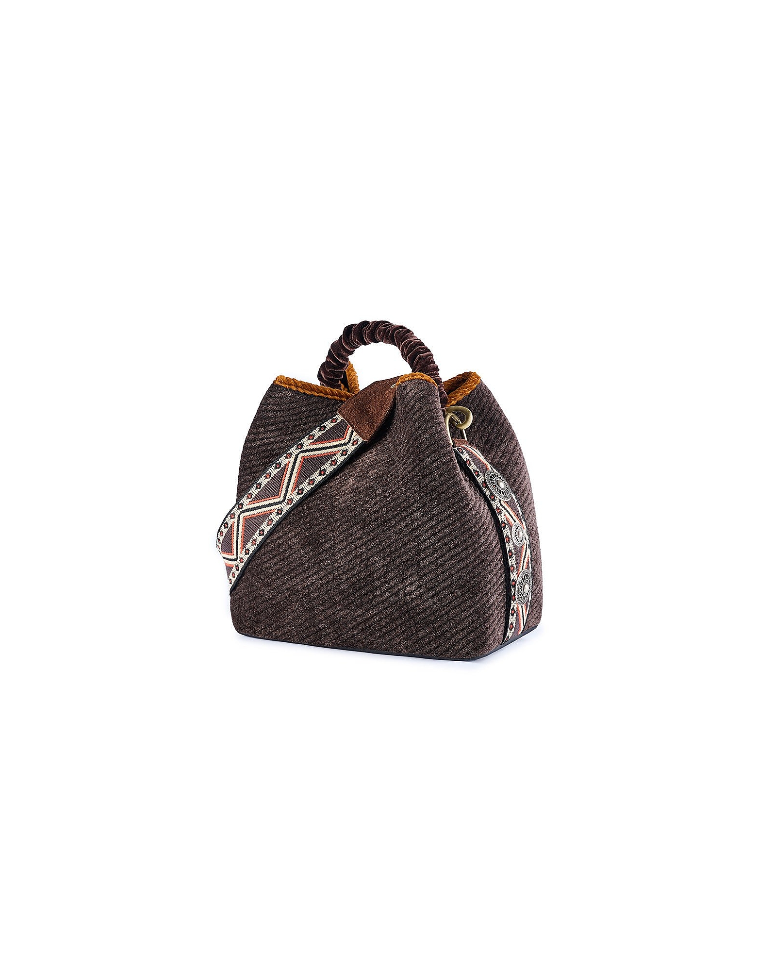 Viamailbag Designer Handbags Coral Stone - Bucket Bag In Marron