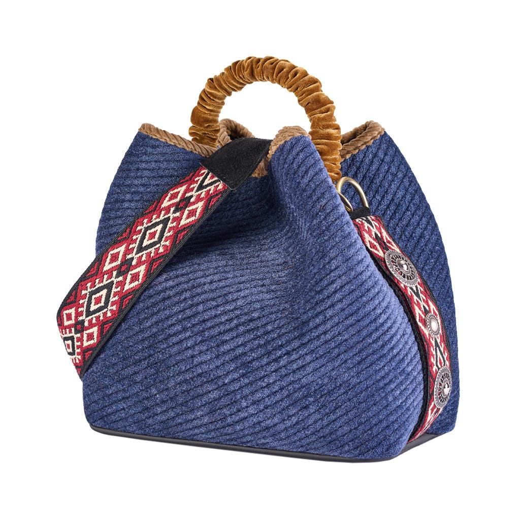 Viamailbag Designer Handbags Coral Stone - Bucket Bag In Bleu