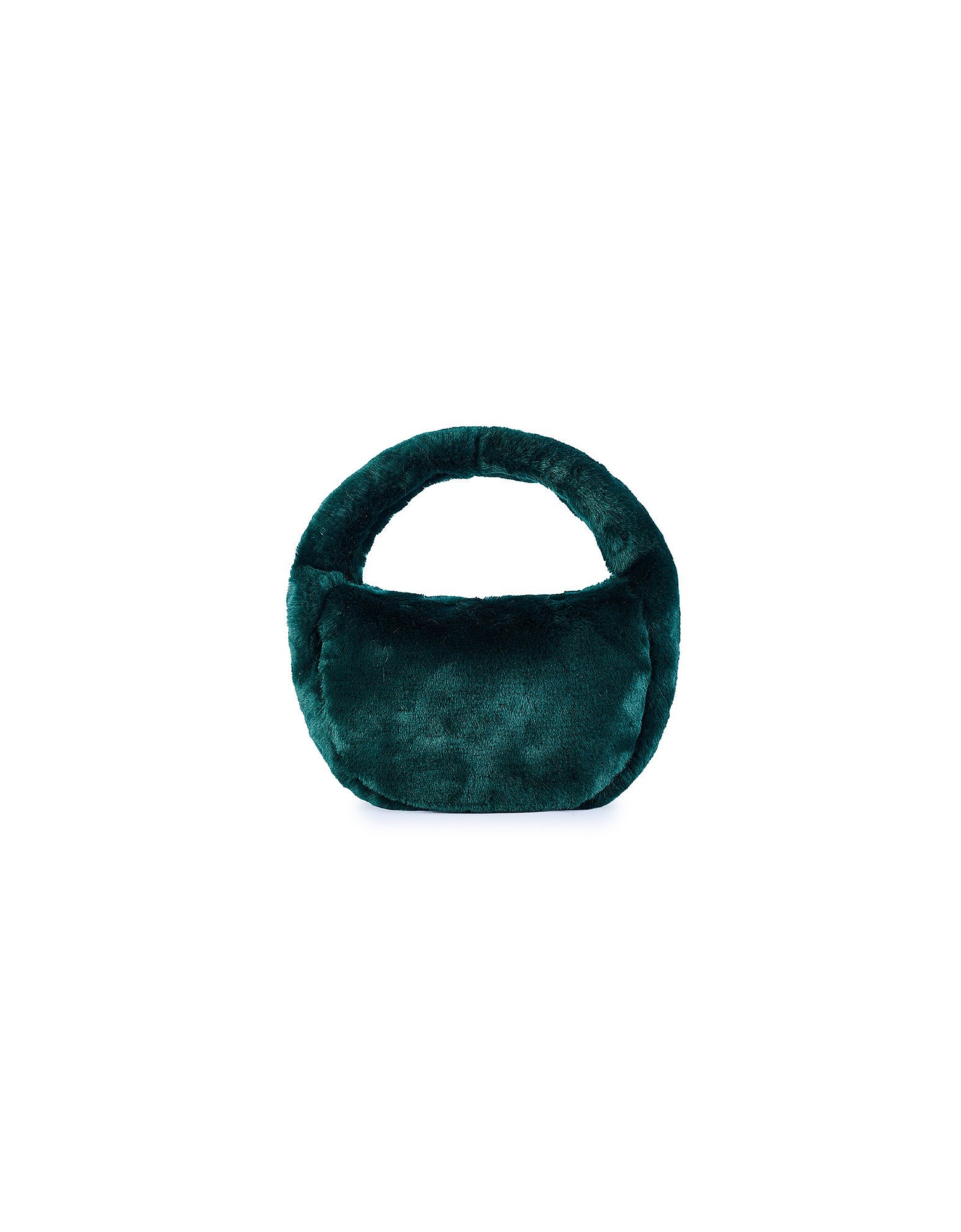 Viamailbag Designer Handbags Garmish Fur - Eco-friendly Faux Fur Top Handle Bag In Brown