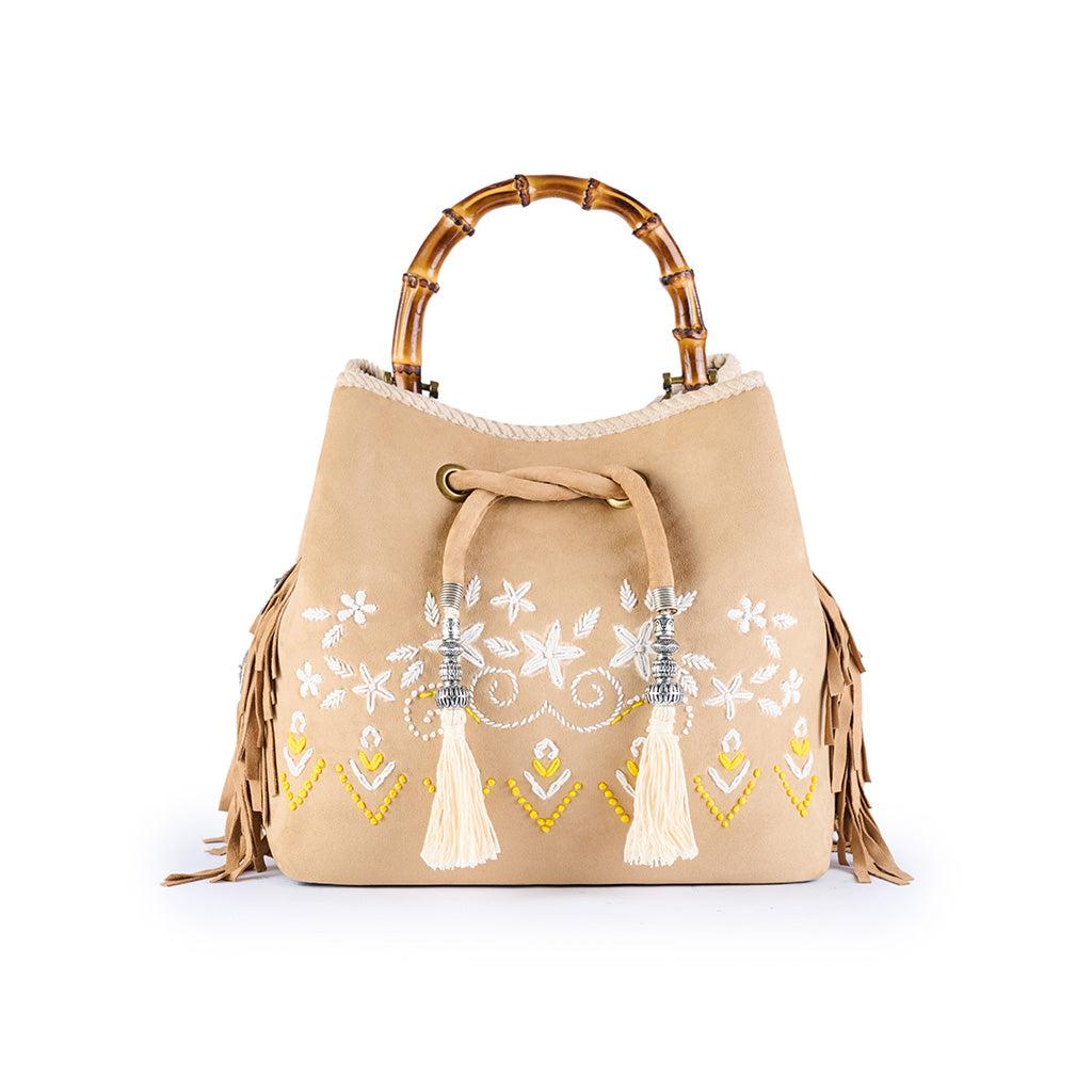 Viamailbag Designer Handbags Montana Trim - Bucket Bag In Neutres