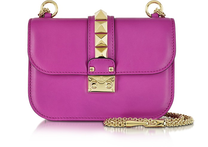 Valentino Fuxia Leather Shoulder Bag at FORZIERI