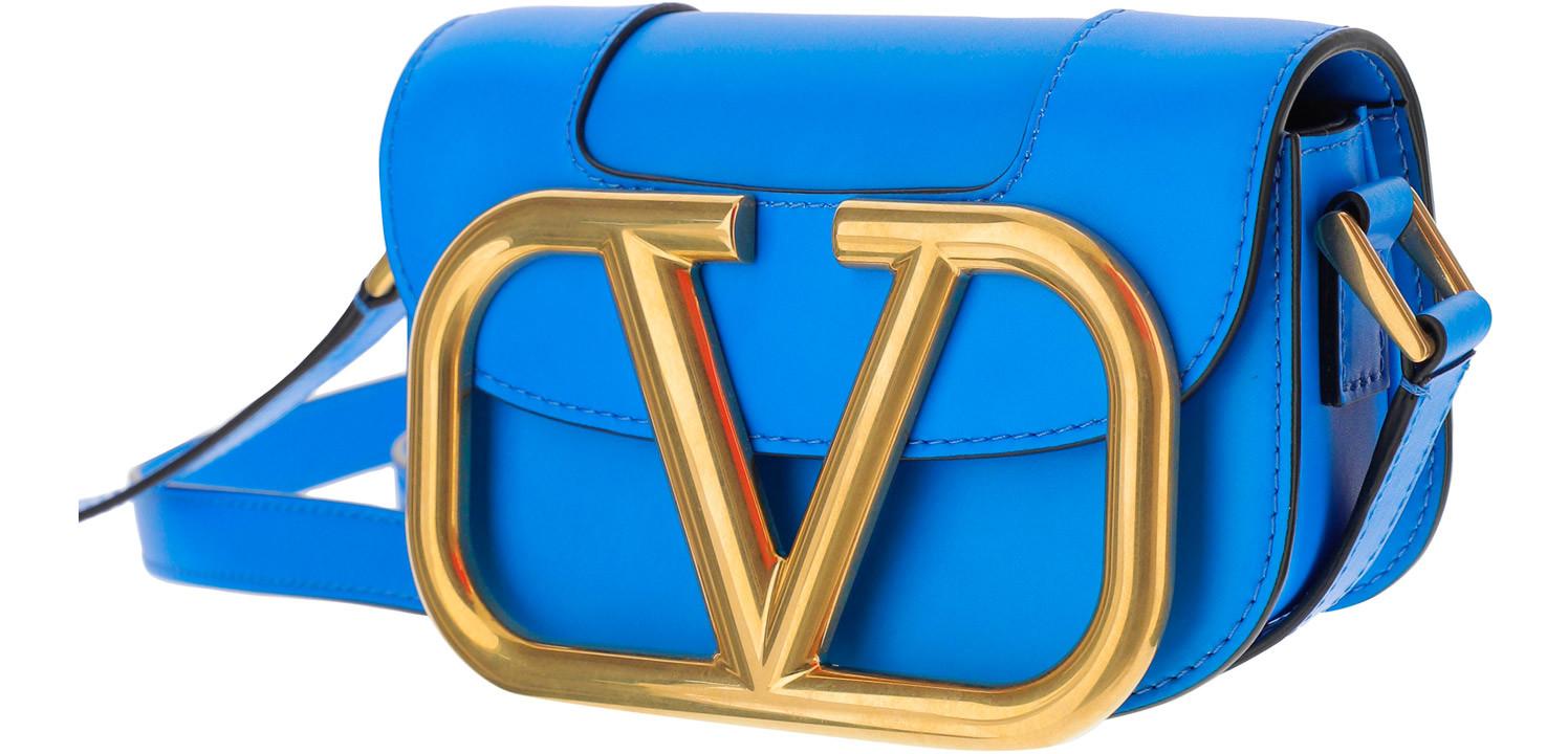 Valentino Supervee Crossbody Bag with maxi metal logo