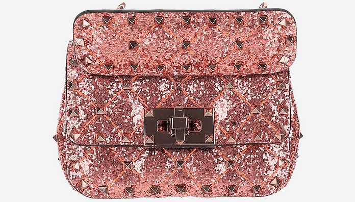 Pink Rockstud Spike Micro Shoulder Bag - Valentino