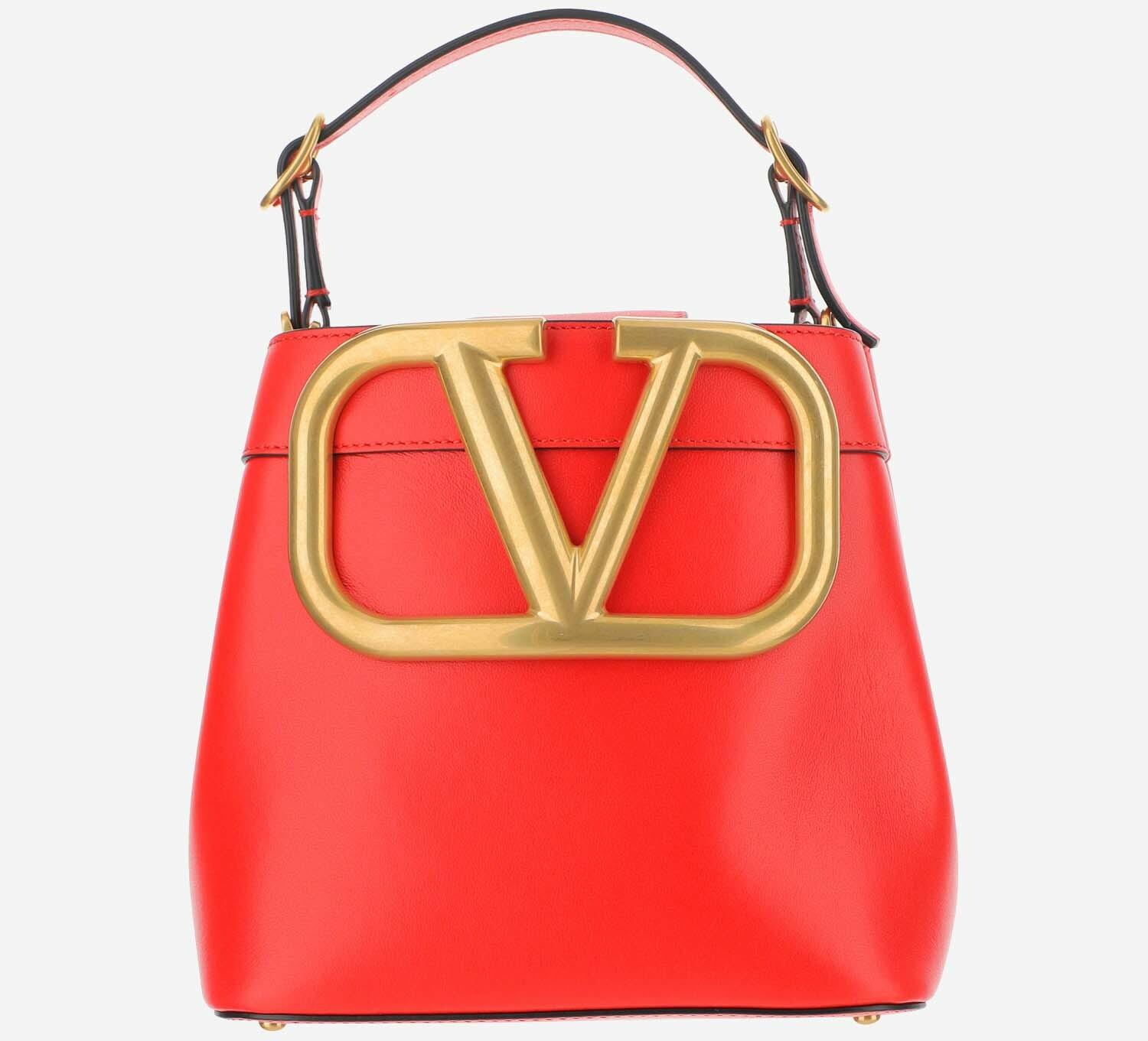 Valentino Garavani - Authenticated Supervee Handbag - Leather Red Plain for Women, Very Good Condition