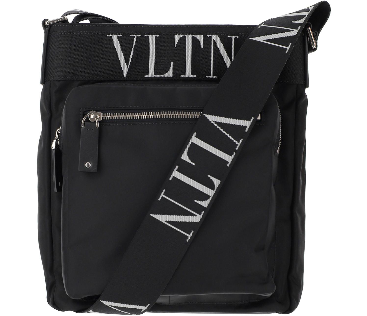 Valentino Black Nylon Crossbody Bag at FORZIERI