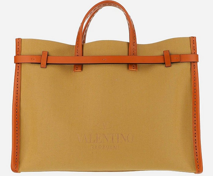 Khaki Canvas Shoppingbag - Valentino