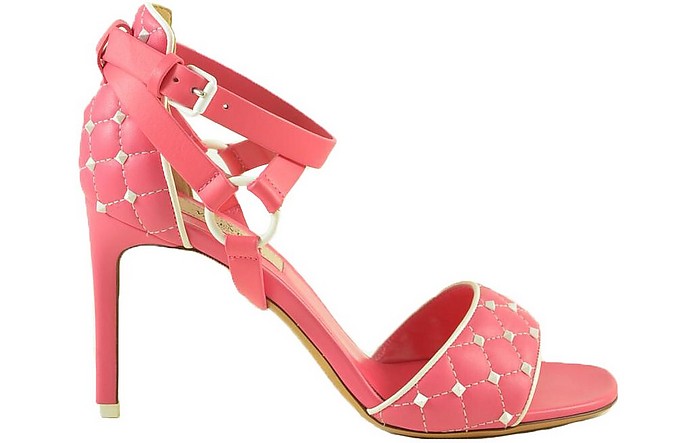 Coral Pink Quilted Leather Sandals - Valentino Garavani