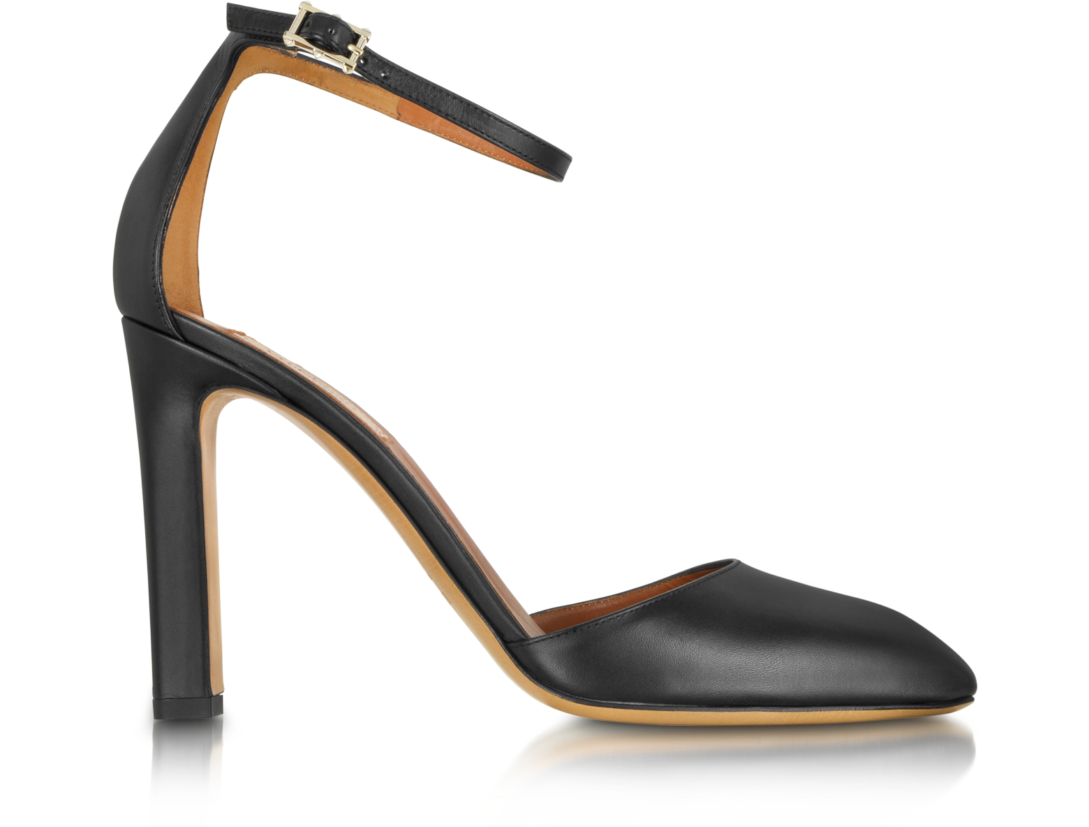 Valentino Black Leather Ankle Strap d'Orsay Pump 36 IT/EU at FORZIERI