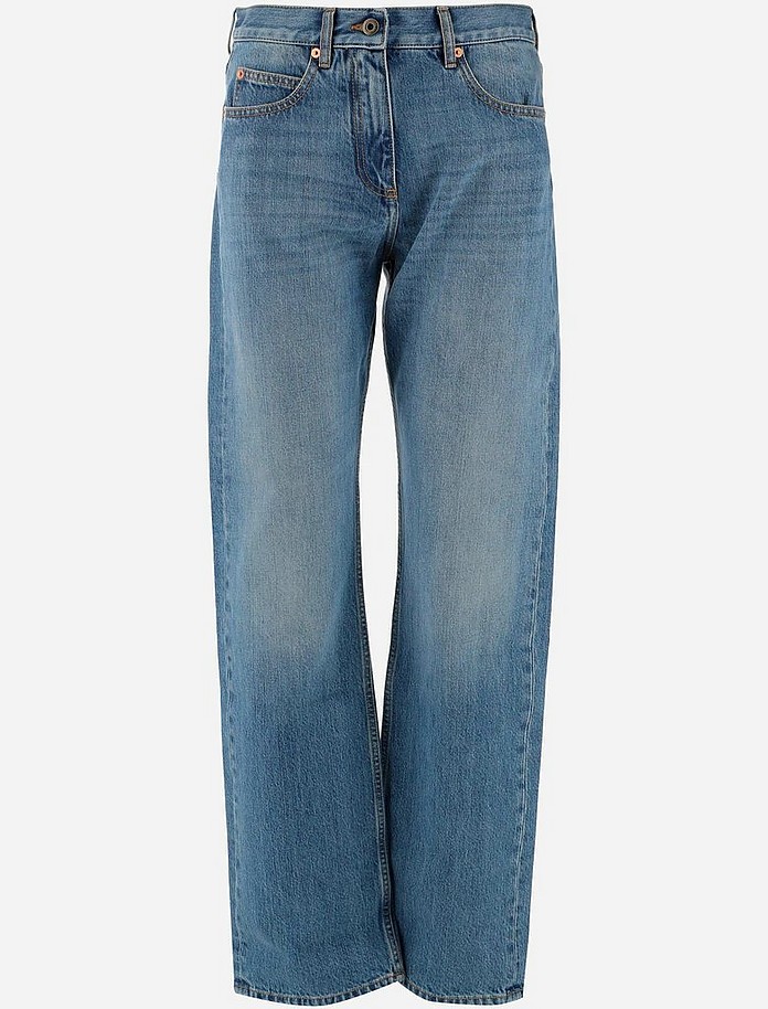 Blue Washed Denim Women's Jeans - Valentino / @eBm