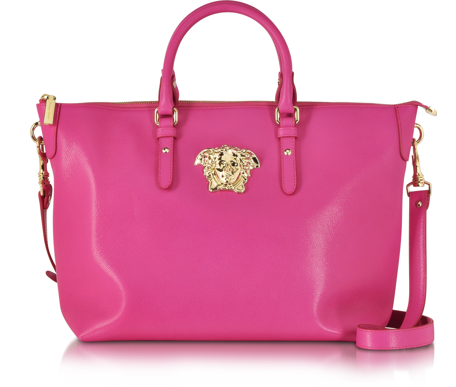 Versace Palazzo Small Marilyn Pink Leather Tote Bag at FORZIERI
