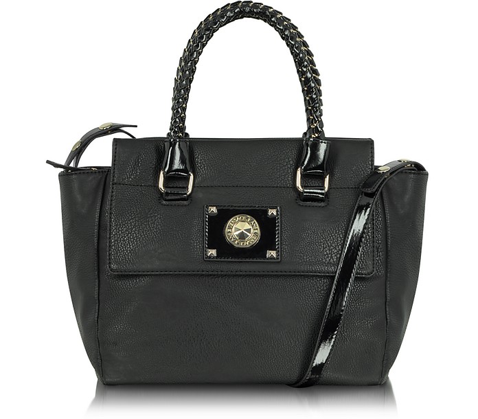 Versace Versace Jeans - Black Eco Leather Tote at FORZIERI