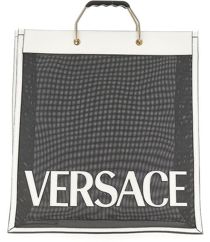 Shopper Bag With Logo - Versace