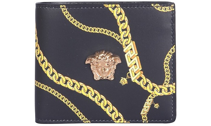 Bifold Leather Wallet - Versace