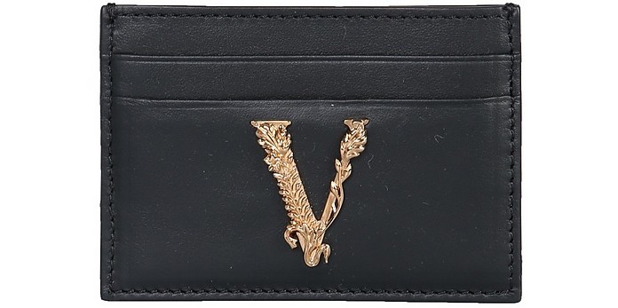 Card Holder With Virtus Logo - Versace