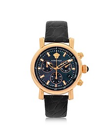 Black and Gold Women's Chronograph Watch