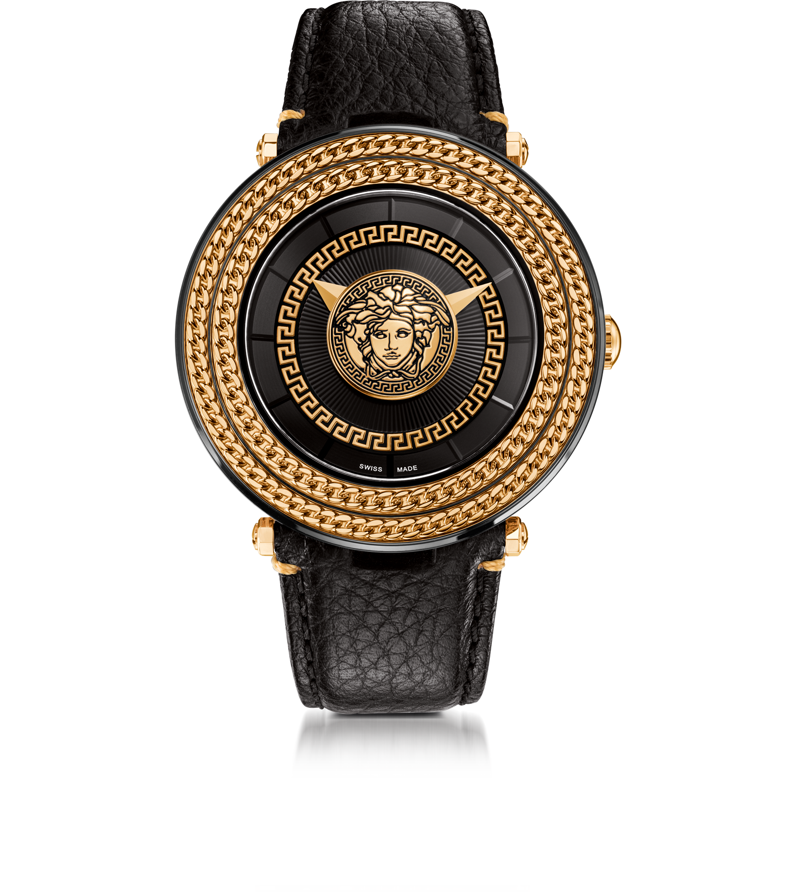 versace watch black and gold