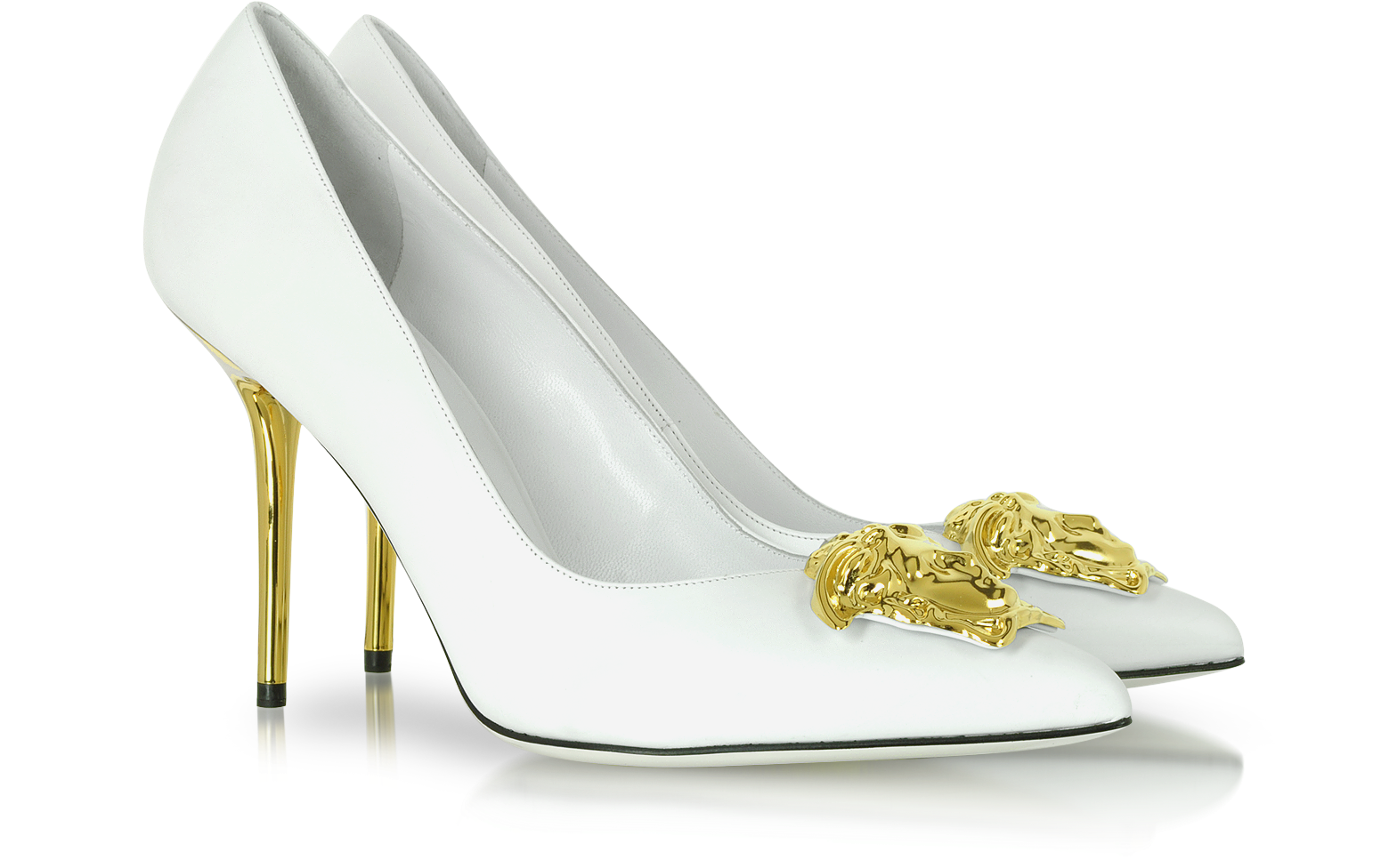 versace heels white