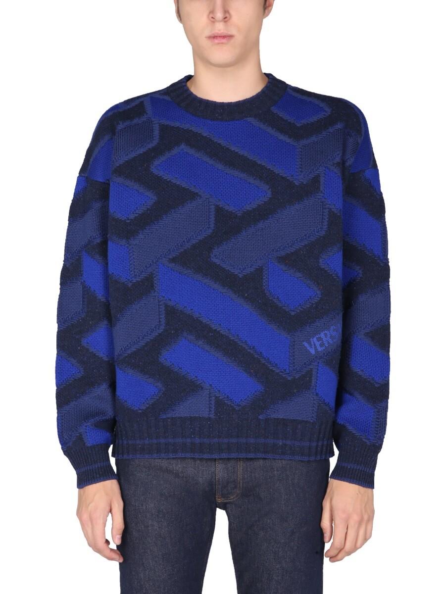 Versace Monogram Sweater 48 IT at FORZIERI