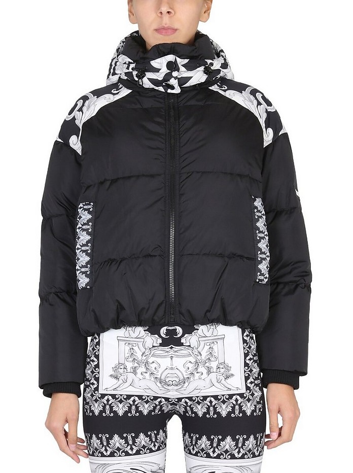 Silver Baroque Padded Jacket - Versace
