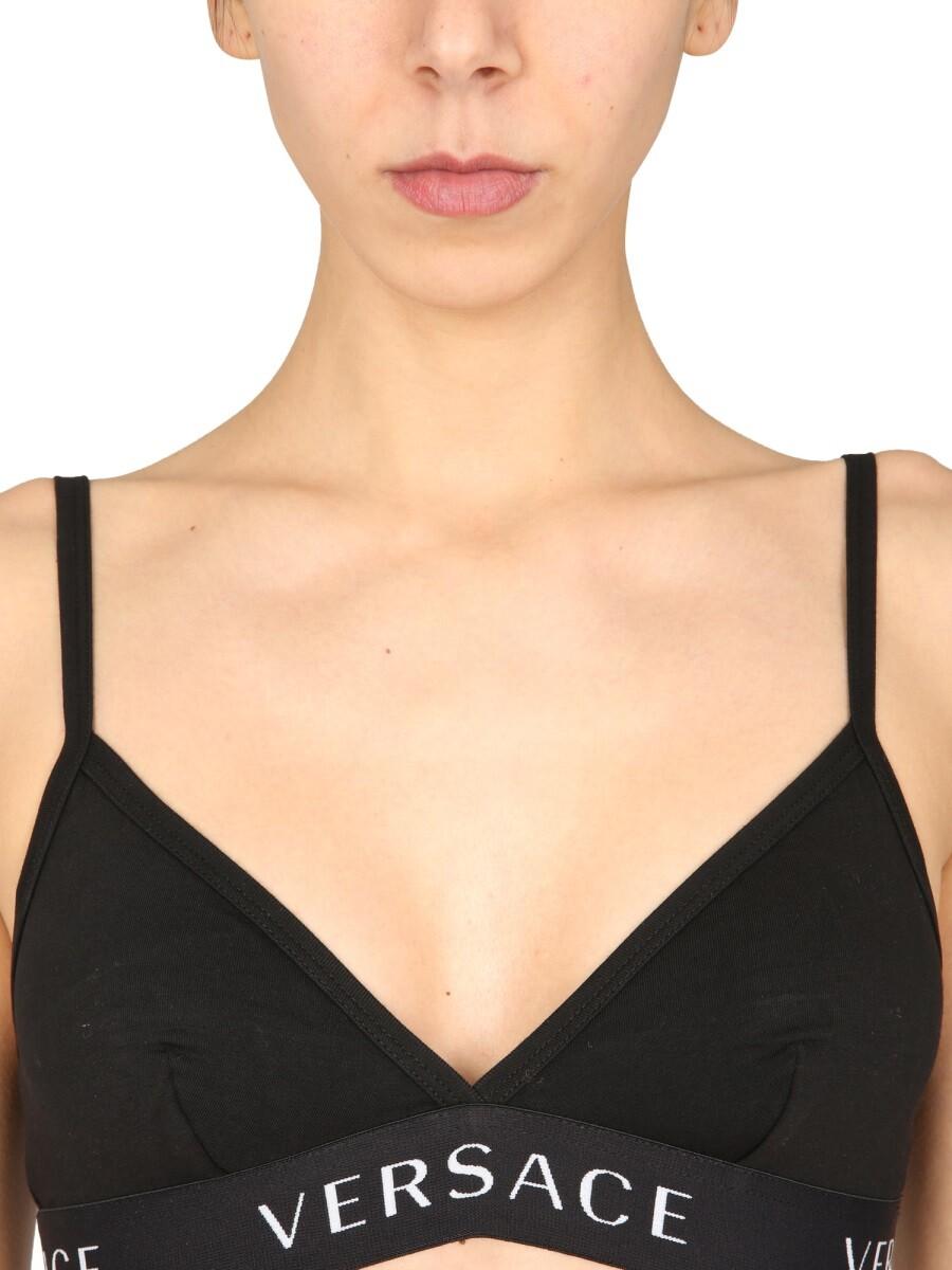 Versace Bralette With Logo 3 at FORZIERI Canada