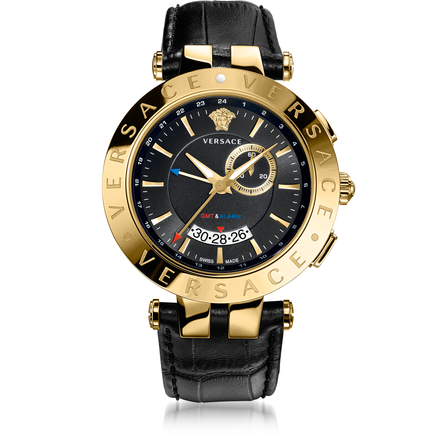 versace watch black and gold