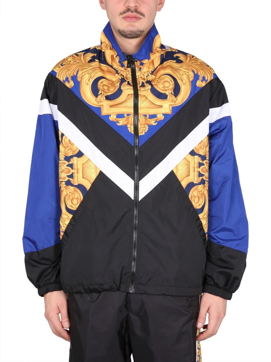 Windproof Jacket With Baroque Print