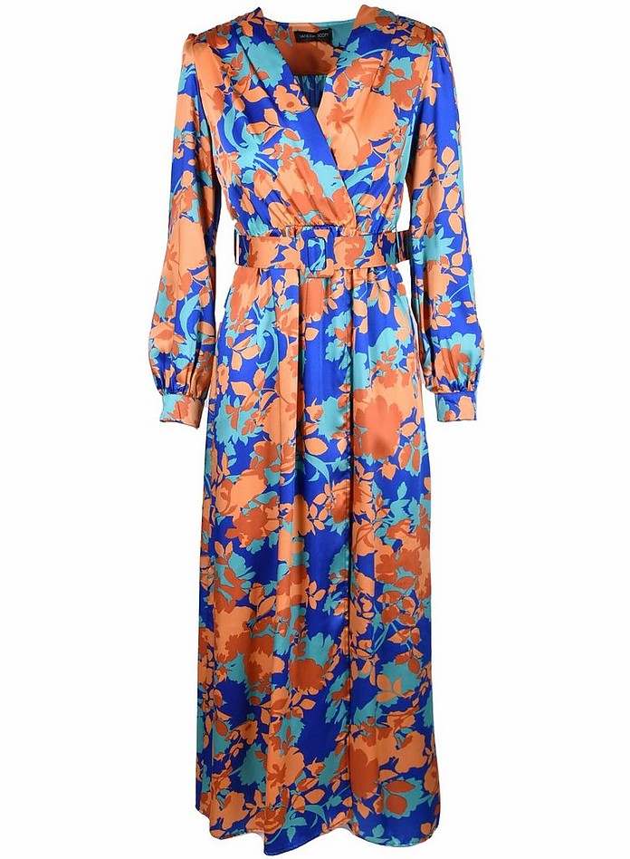 Women's Blue / Orange Dress - Vanessa Scott