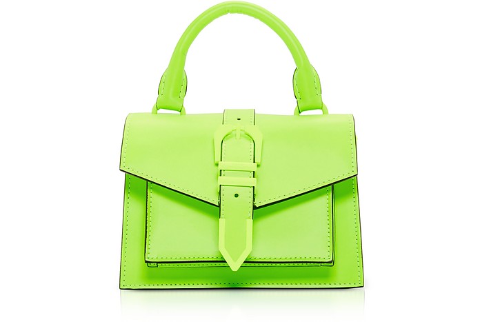 Versace Versus Iconic Buckle Fluo Green Handbag at FORZIERI