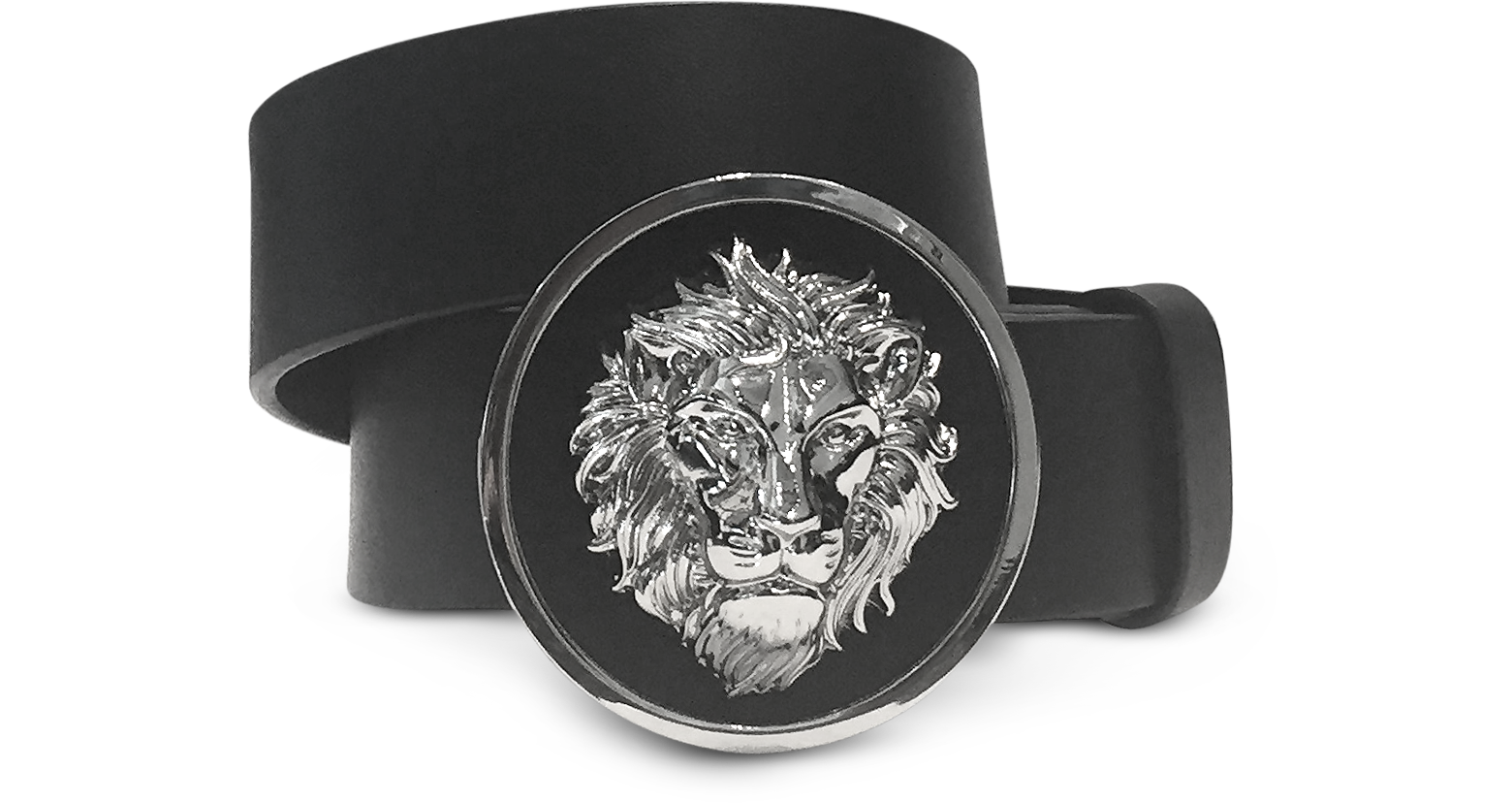 versace black lion belt