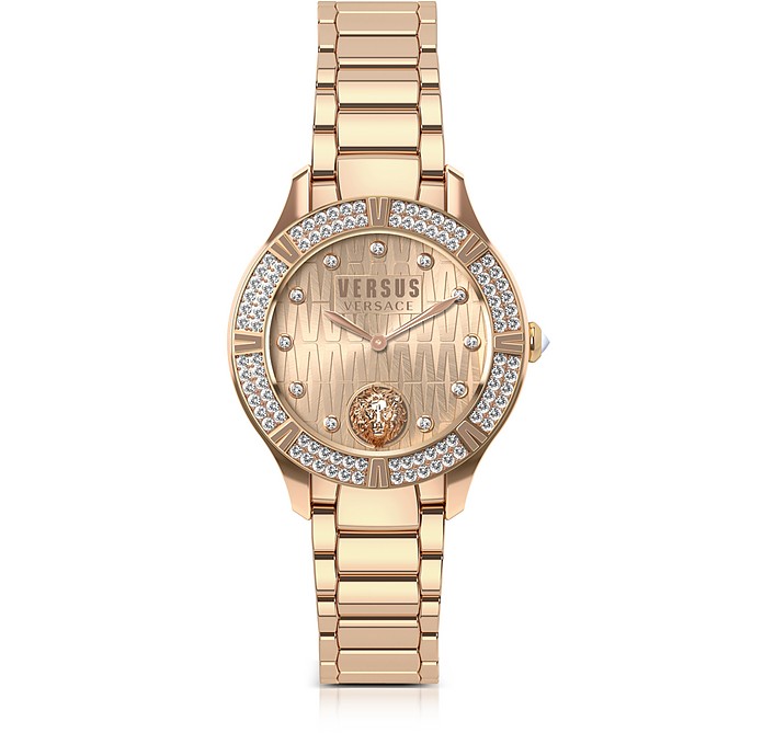 Canton Road Rose Gold Tone Stainless Steel Women's Bracelet Watch w/Crystals - Versace Versus