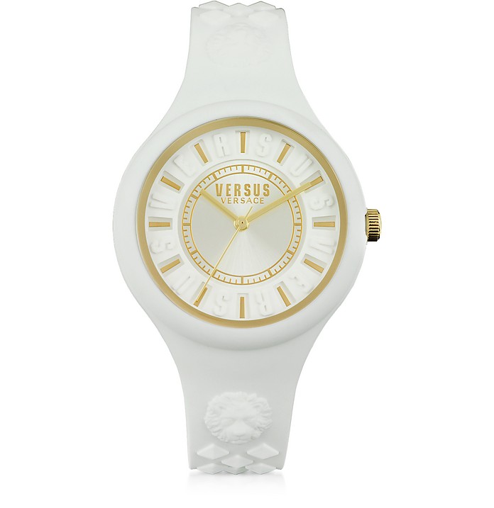 Fire Island Silicon and Gold Tone Stainless Steel Women's Watch - Versace Versus