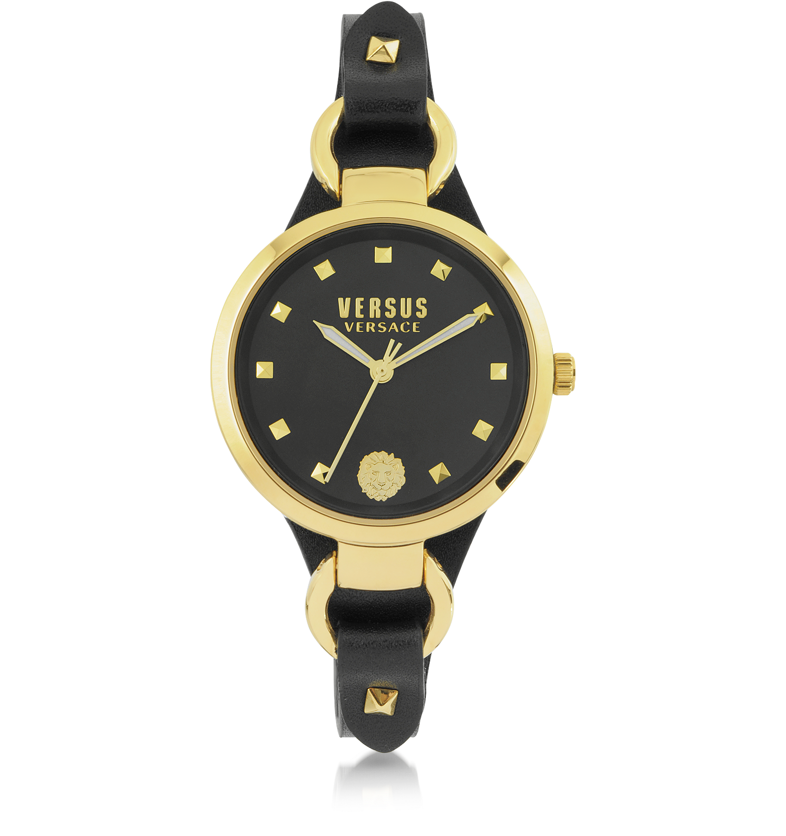 Versace Versus Black Roslyn Gold Tone Stainless Steel Leather Women S Watch At Forzieri