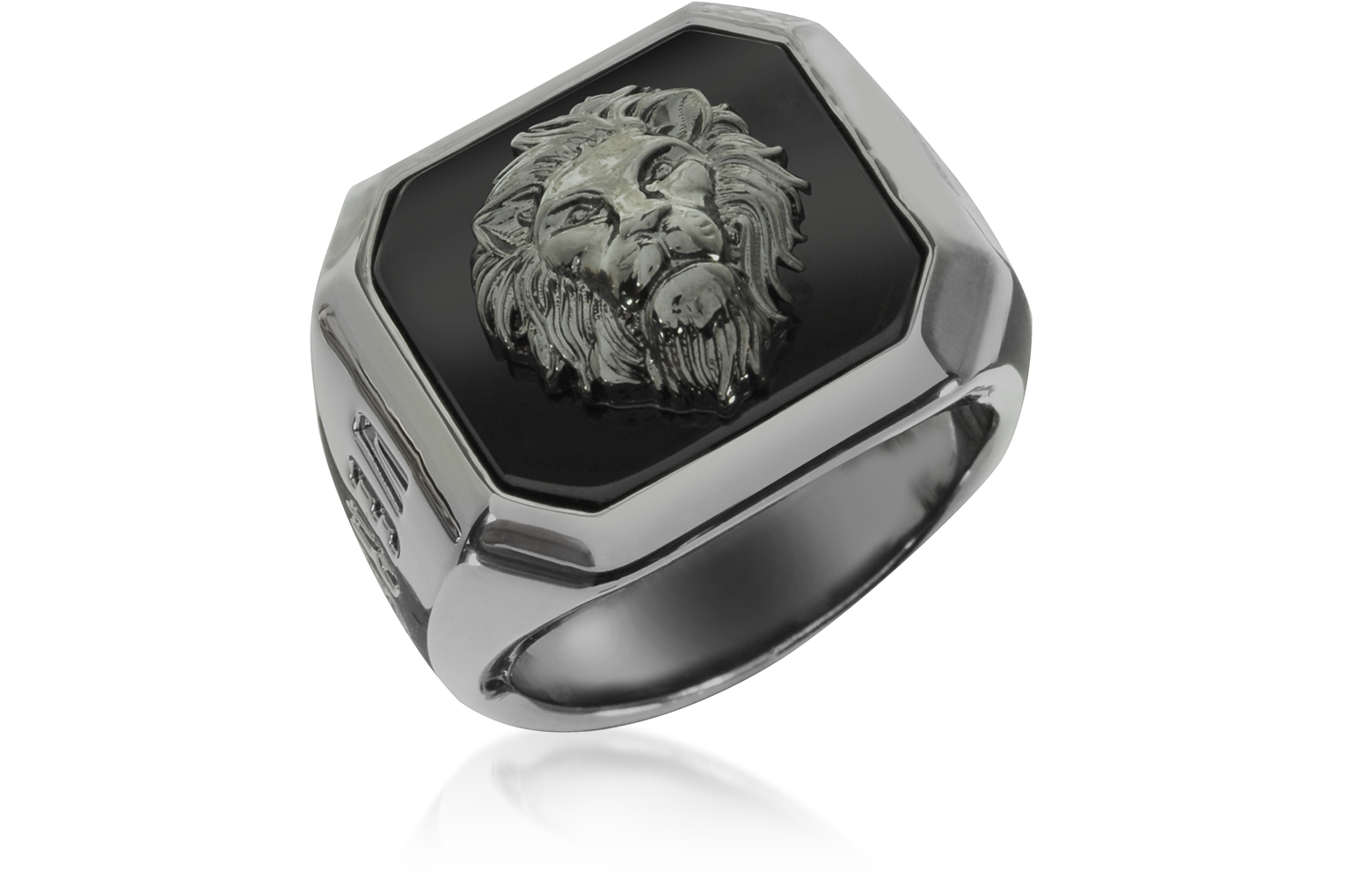 versace lion head ring
