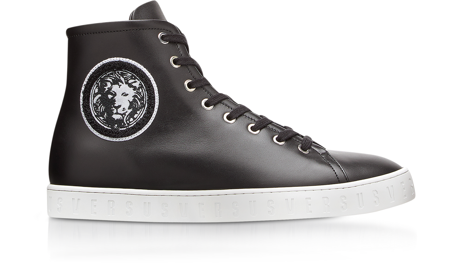 versace leather high top sneakers
