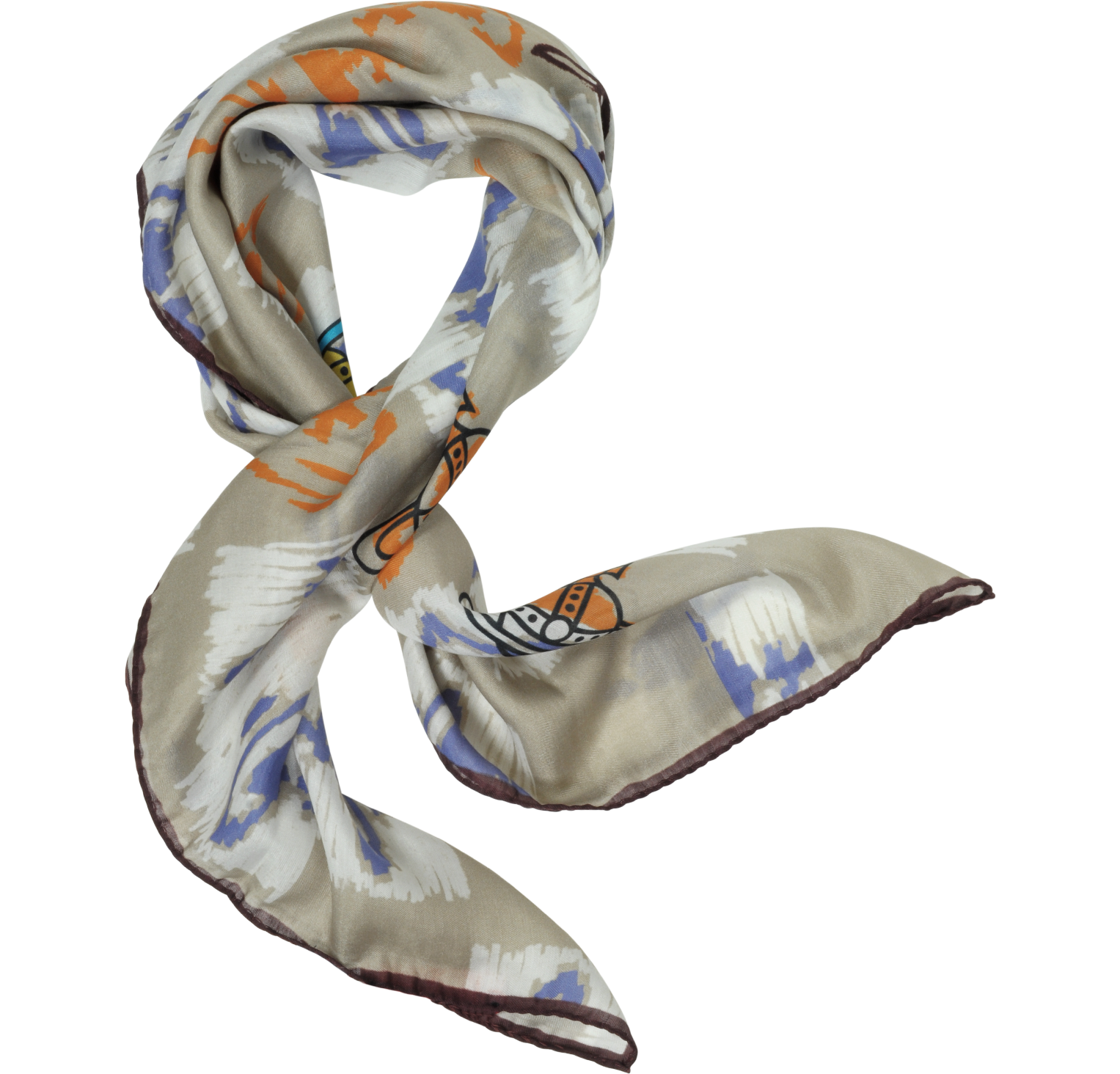 Vivienne Westwood Sand Orb Print Cotton and Silk Square Scarf at ...