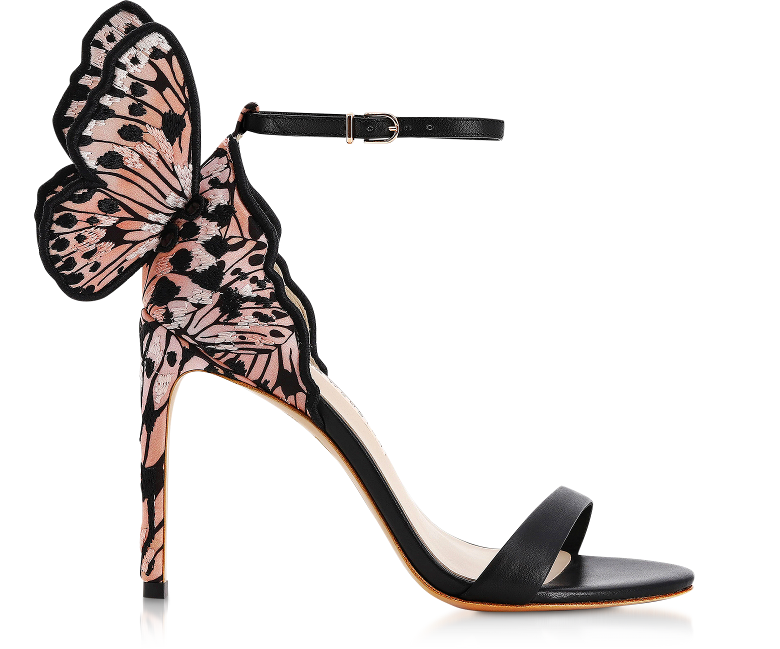 Sophia Webster Chiara Embroidery Black \u0026 Nude Silk and Leather Sandals 39  IT/EU at FORZIERI