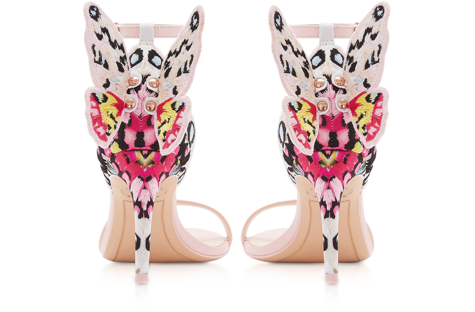 Sophia Webster Sophia Pink & Multi Chiara Embellished 85mm Sandals 35 ...