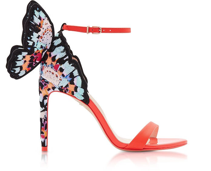 Chiara bestickte Sandale aus Leder mit Schmetterlingen - Sophia Webster