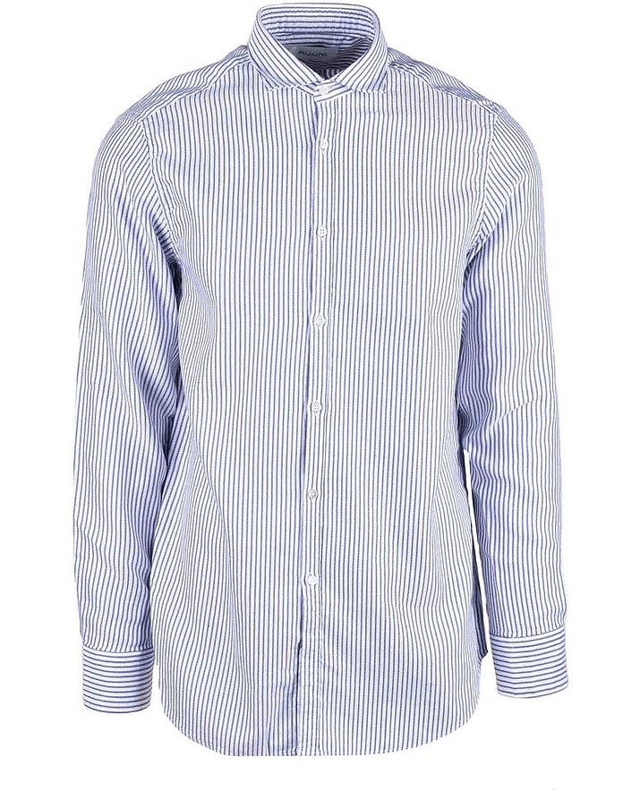 Men's White / Blue Shirt - Aglini