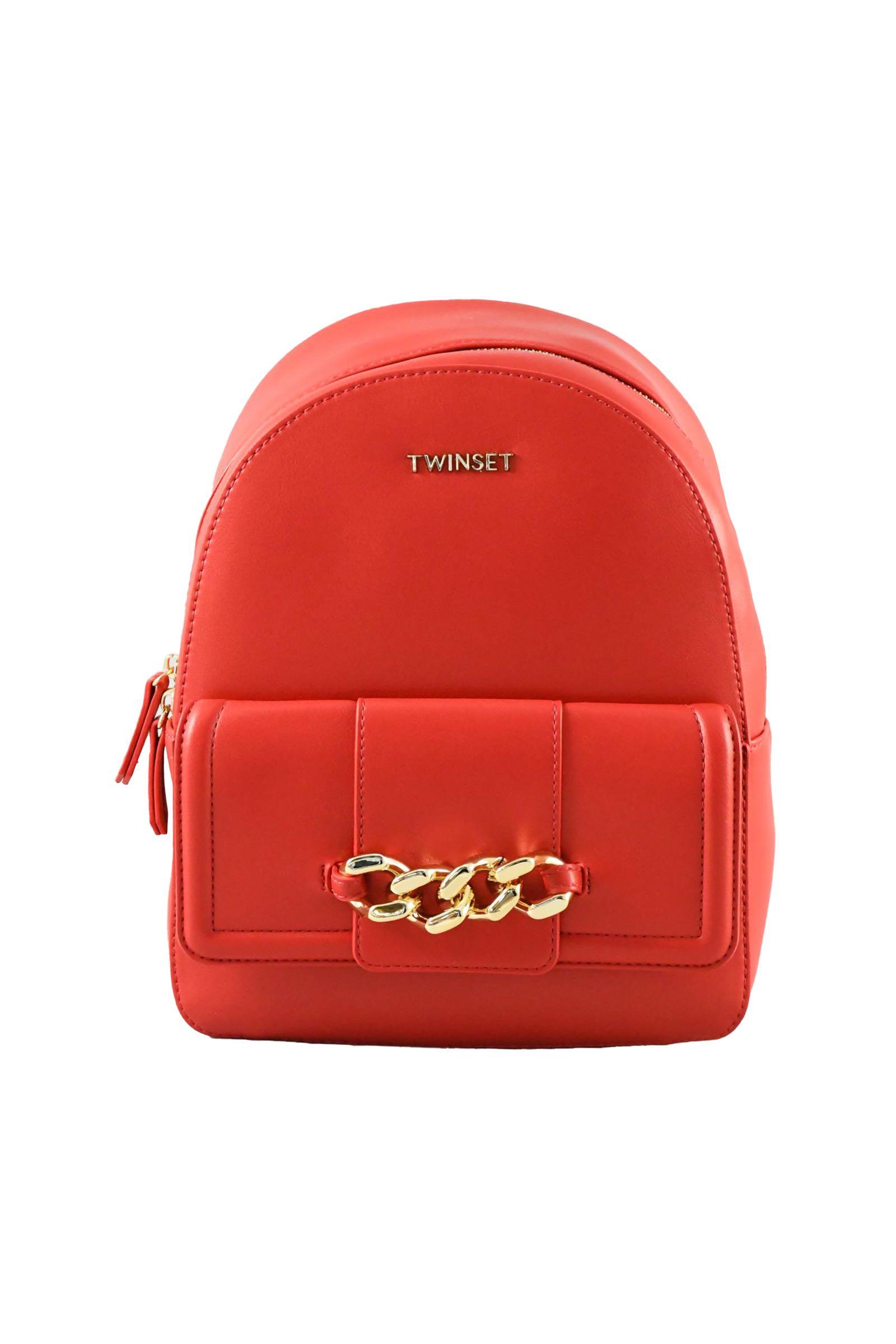 TWIN SET Women's Red Backpack