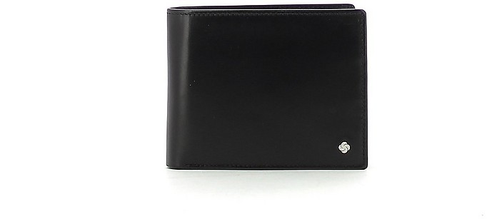 XLN Black Leather Bi-Fold Men's Wallet w/Coin Pocket - SAMSONITE