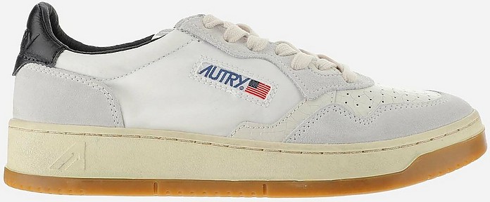 White Leather Medalist Men's Sneakers - AUTRY