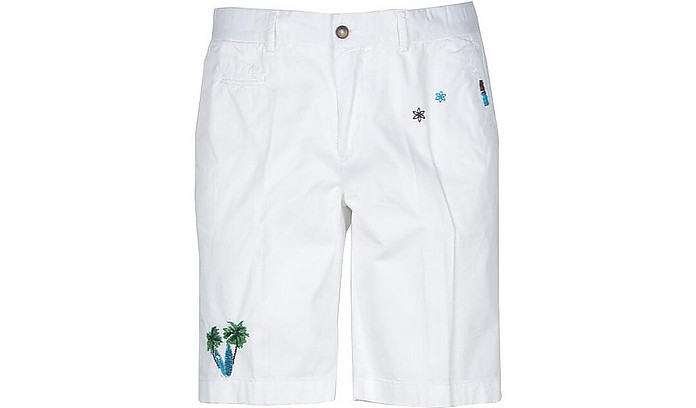 Men's White Bermuda Shorts - Altea