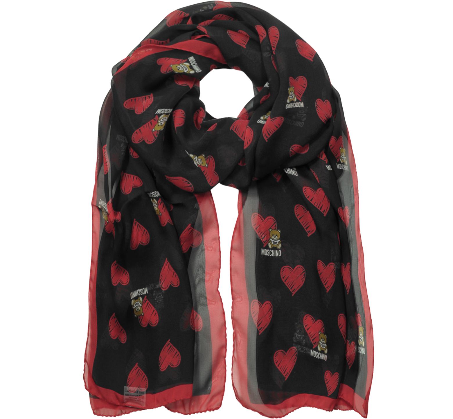 Moschino Teddy Bear and Hearts Printed 